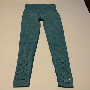 GymShark Womens Size XS‎ Teal Blue Green Athletic Leggings Workout Gym Stretch thumbnail 10
