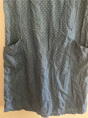 Tommy Hilfiger Cotton Chambray Polka Dot Mini Shift Dress 8 Coastal Euro Summer thumbnail 4