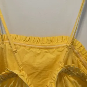 Free People Gabby Tube Top Yellow Tie Elastic Size L thumbnail 7