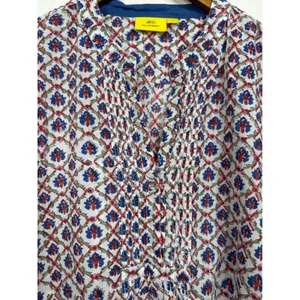Roller Rabbit Cotton‎ V Neck Top Size Large thumbnail 3