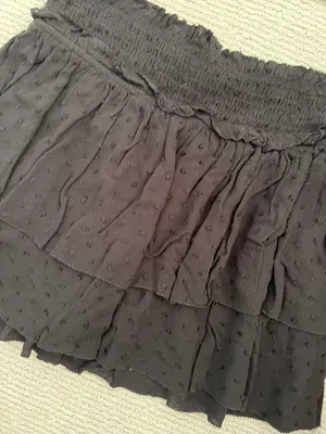 Olivaceous We’re All Pretty Girls Black Ruffle Polka Dot Top Skirt Set thumbnail 4