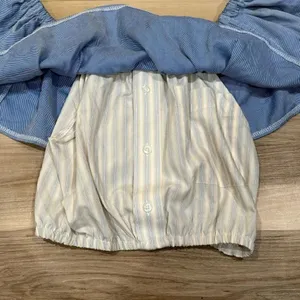 NEW Urban Outfitters Blue Flutter Top Women’s Medium/Large thumbnail 4