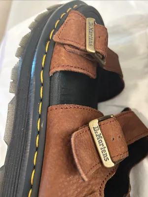 DR. MARTENS Zebzag Leather Sandal, Brown, Size 9, NWOT DISPLAY PAIR thumbnail 10