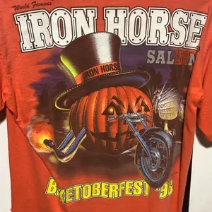 1998 Biketoberfest Iron Horse Saloon Daytona Halloween Chopper Vintage Tee M\Lg thumbnail 10