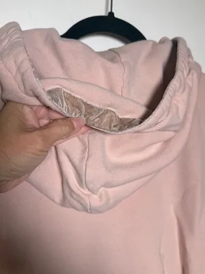 UGG Pink Blush Fleece-Lined Full Zip Hoodie with Logo Tag Medium thumbnail 7