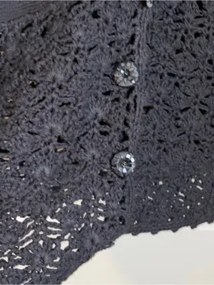 Vintage Ann Taylor cotton and crochet bottom sweater thumbnail 12