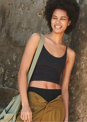 Free People Good Karma Ruched Tank Top in Black Size XS thumbnail 9