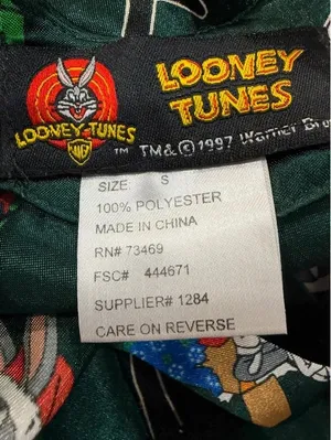 Vintage 1997 Looney Tunes Christmas Satin Nightgown Chemise S thumbnail 4