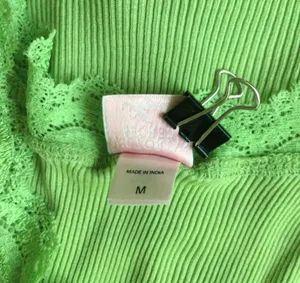 Angels Vintage Y2K Ribbed Lace Green Tank - Sz Medium thumbnail 9