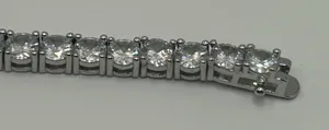 Kay Jewelers Moissanite Tennis Bracelet Silver 5mm 8 Inch Brand New VVS1 Crazy Shine No Pass thumbnail 1