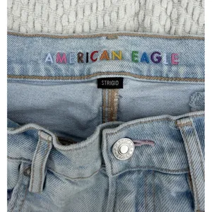 American Eagle Strigid Highest Rise Baggy‎ Straight Pride Jeans Size 5/ 27" thumbnail 5