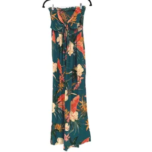Patrons of Peace Hacienda Strapless Jumpsuit Birds of‎ Paradise Small GUC thumbnail 2