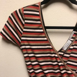 Striped Surplice Jumpsuit thumbnail 3