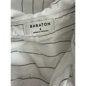 Aritzia Babaton Utility Button Up Relaxed Drapey Twill Shirt Striped Women's Sm thumbnail 10