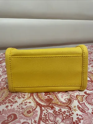 Marc Jacobs Yellow Canvas Mini Tote with Black Strap thumbnail 6