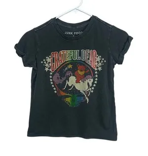 Junk Food Grateful Dead Gray Baby Tee size M thumbnail 1