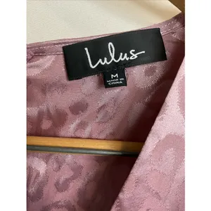 Lulus Dusty Lavender‎ Leopard Print Bell Sleeve Jumpsuit NWT M (6) thumbnail 9