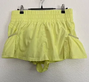 Free People Yellow Get Your Flirt On Shorts Medium thumbnail 1