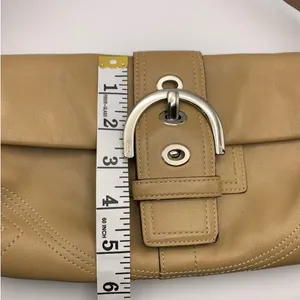 Vintage COACH Y2k Soho Saddle Tan Flap Shoulder Bag thumbnail 16