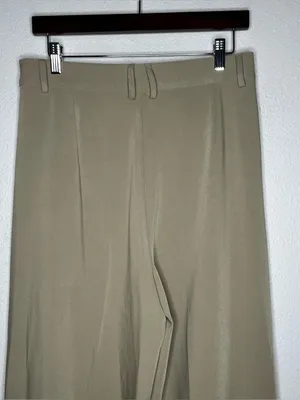 Meshki Jemima Wide Leg Pleated Trouser Pants in Olive Green Office Career thumbnail 6