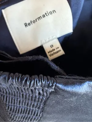 Reformation Ambre Midnight Silk Square-Neck Slip Dress thumbnail 6