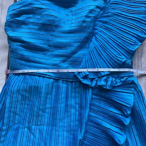 Amur Kelce Cobalt Blue Pleated Flounce Mini Dress thumbnail 10