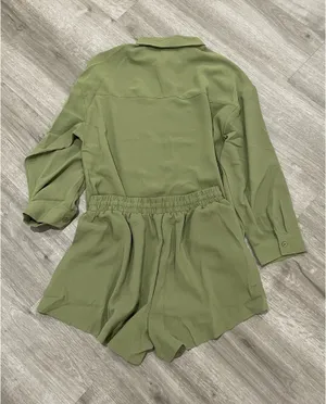 Green 2 piece long sleeves lounge set Size M thumbnail 4