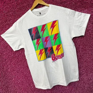 David Bowie Logo Starman Rock Tshirt size Medium thumbnail 3