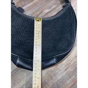 The Sak Boho Hippie‎ Black Leather Equestrian Western Shoulder Hobo Y2K Bag thumbnail 4