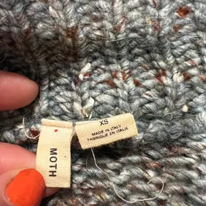 Alpaca Wool Blend Knit Sweater‎ Oversized Chunky Cowl Neck Made in Italy thumbnail 4