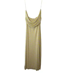 AFRM NWT Zamora Off Shoulder Mesh Midi Dress in Sun Dot‎ Yellow Size XL thumbnail 4
