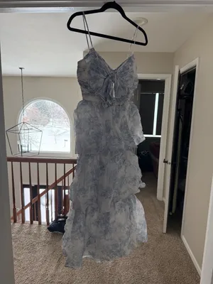 Sofia the Lable Blue and white floral Maxi Dress thumbnail 2