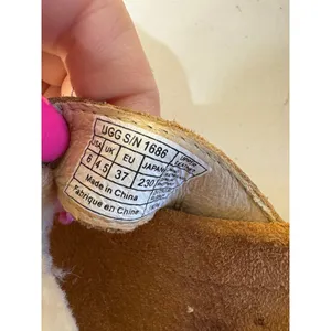 UGG Australia Leather‎ Thong Sandals Women Size 6 Brown Shearling Lined Boho thumbnail 8