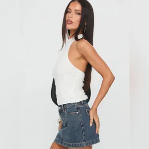 Princess Polly Hotter Than Fire Lace Halter Top White thumbnail 3