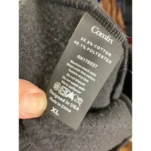 Comfrt black signature‎ sweatpants embroidered logo size XL casual loungewear thumbnail 6