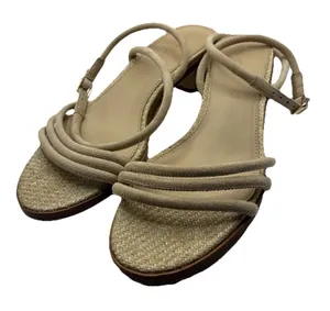 J.McLaughlin Delilah Tan Suede Block Heel Ankle Strap Sandals Women’s 8.5 thumbnail 1