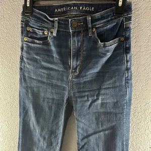 American Eagle Outfitters Super High Waisted Split Hem Flare & Wide Leg Jeans thumbnail 7