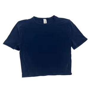 Lululemon‎ Wundermost Ultra-Soft Nulu Cropped T-Shirt Club Blue XS thumbnail 2