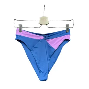 L*space Color Block Nancy Lee Bikini Bottom Bitsy Cut‎ Blue Purple Size Large thumbnail 2