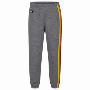 Aviator Nation 5 Stripe Sweatpants Womens XS Heather Grey Rainbow Made USA thumbnail 4