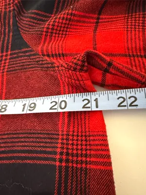 Natural Reflections Red and Black Plaid Button-Down Shirt M thumbnail 4