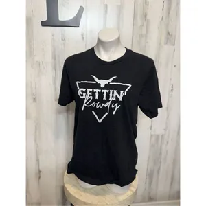 Getting rowdy tshirt woman’s size large Black thumbnail 2