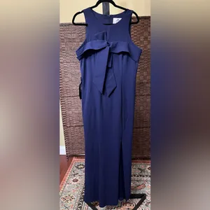 New JS Collections Leona Bow Sleeveless Gown – Midnight Blue – Size 14 thumbnail 2