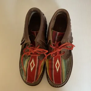 Ariat Fringe Leather Moccasin Boots Women’s 6 Western Boho Multicolor Suede thumbnail 9