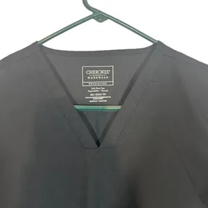 Cherokee Black Short Sleeve V-Neck Scrub Medical Professional Top Women Sz XS thumbnail 4