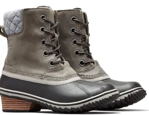 Sorel Slimpack ll Lace Boot Sz 7.5 Leather Winter Duck Boot Lace Up thumbnail 1