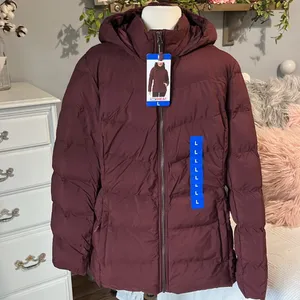 Puffer Coat Hooded Maroon Jacket Ski Burgundy 32 Degrees Womens Large thumbnail 4