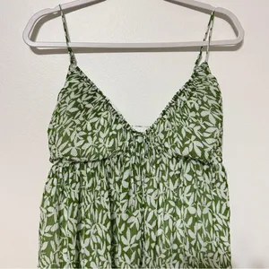 Abercrombie & Fitch Floral Babydoll Plisse Ruched Mini Dress Size Large Petite thumbnail 4