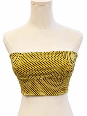 Intimately Free People Yellow Polka Dot Bandeau Bralette Size M thumbnail 1