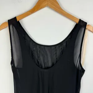 BKE Black Sheer Mesh Bodysuit Sz Large Embellished Jewel Rhinestone Y2K thumbnail 14